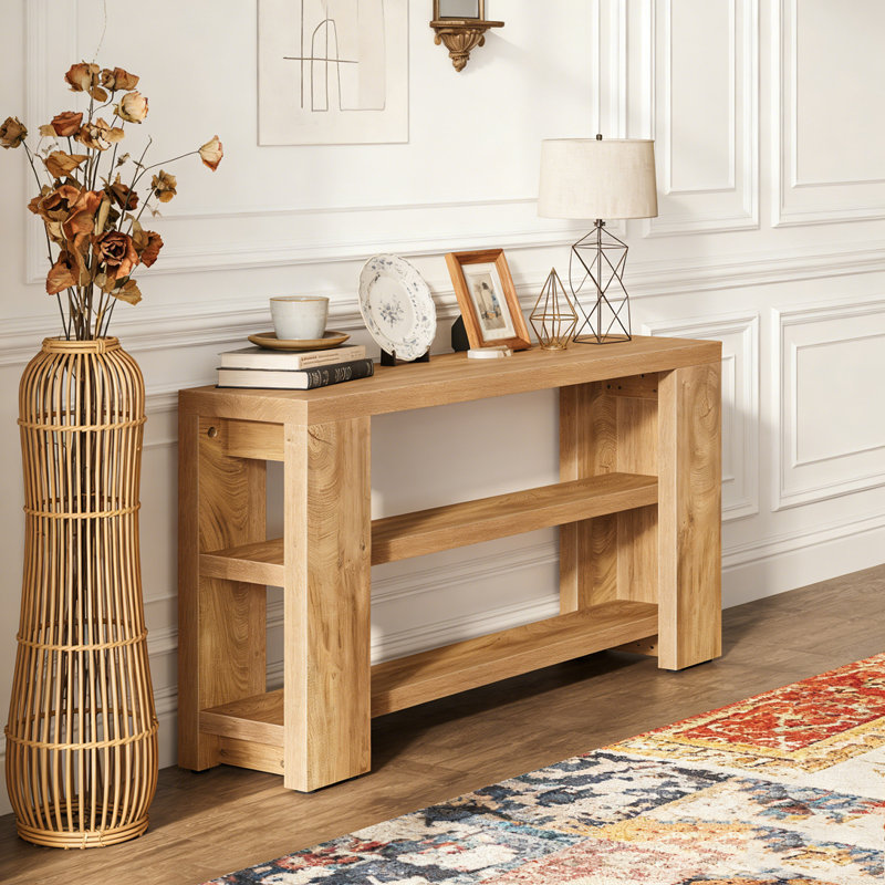 Table console en bois à 3 niveaux