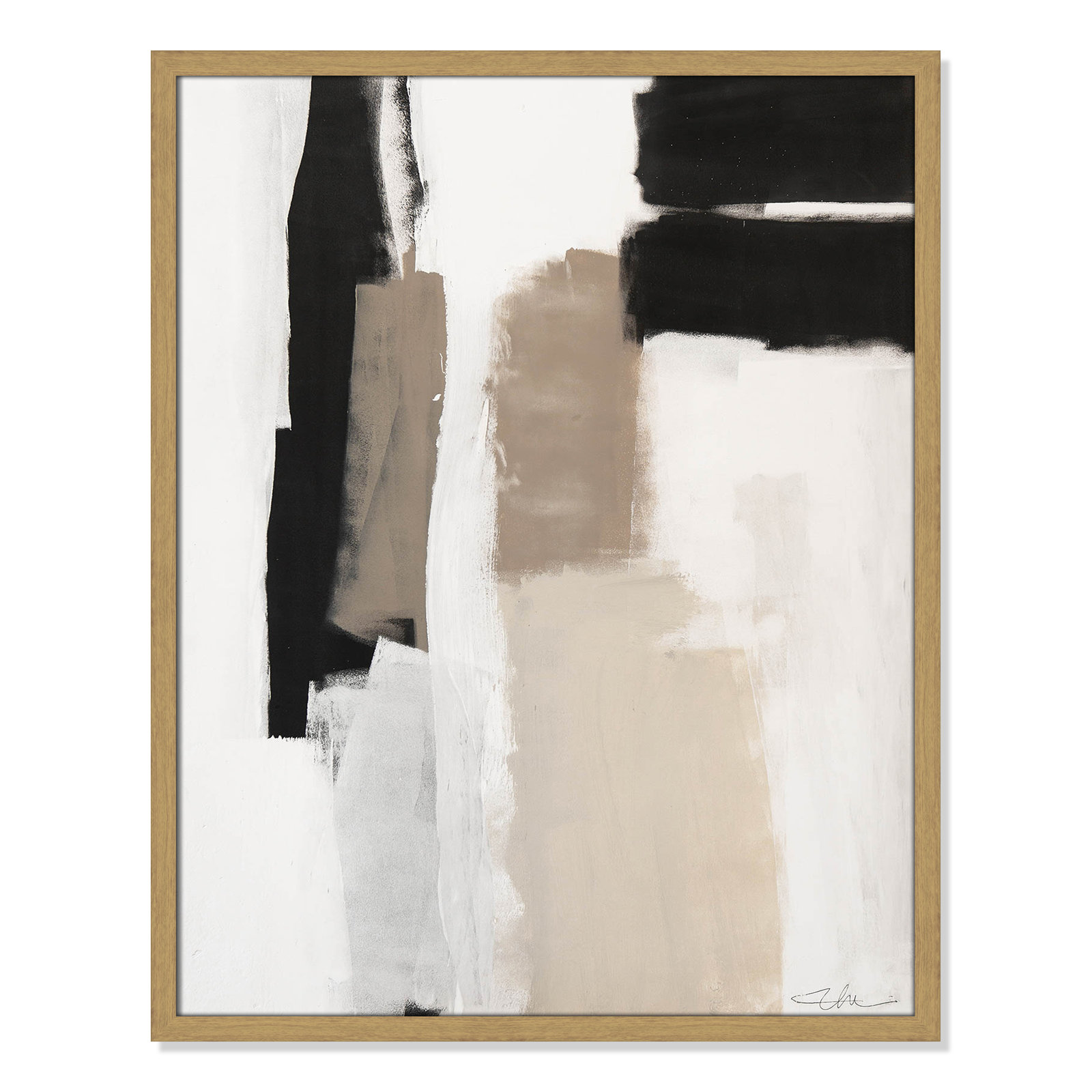 Earth Scapes II by Casa Fine Arts, 29.5" H x 23.5" W x 1.25" D, Natural Slim Unmatted Picture Framed