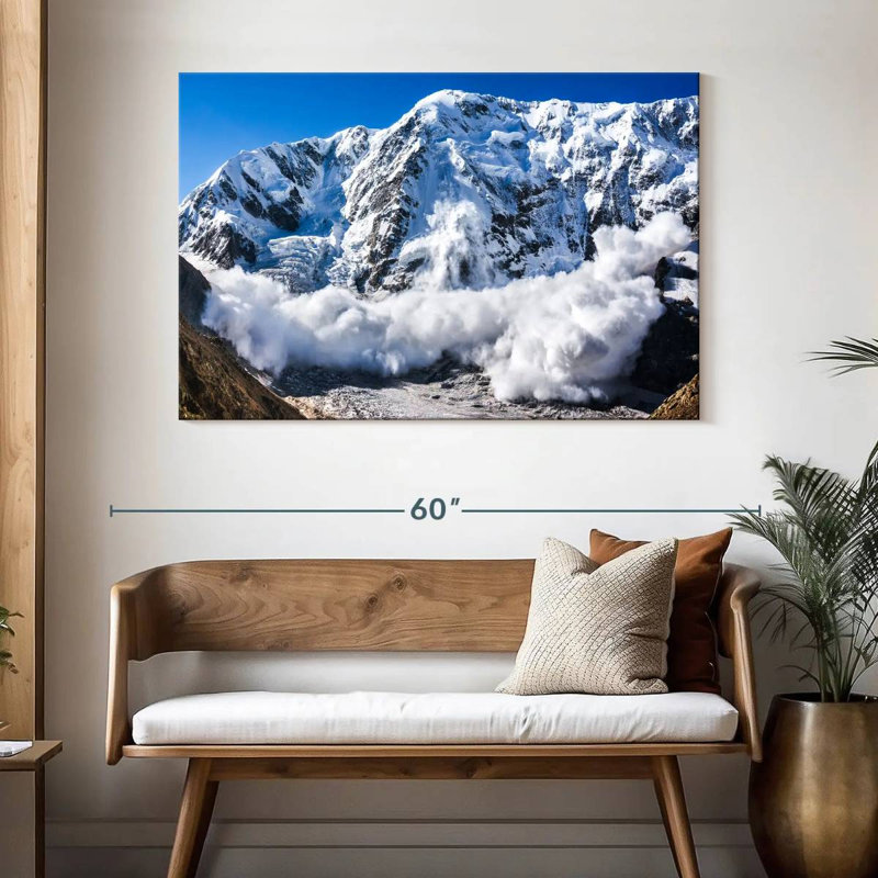 Alvord Avalanche dans la montagne Shkhara, H 32 po x l 48 po