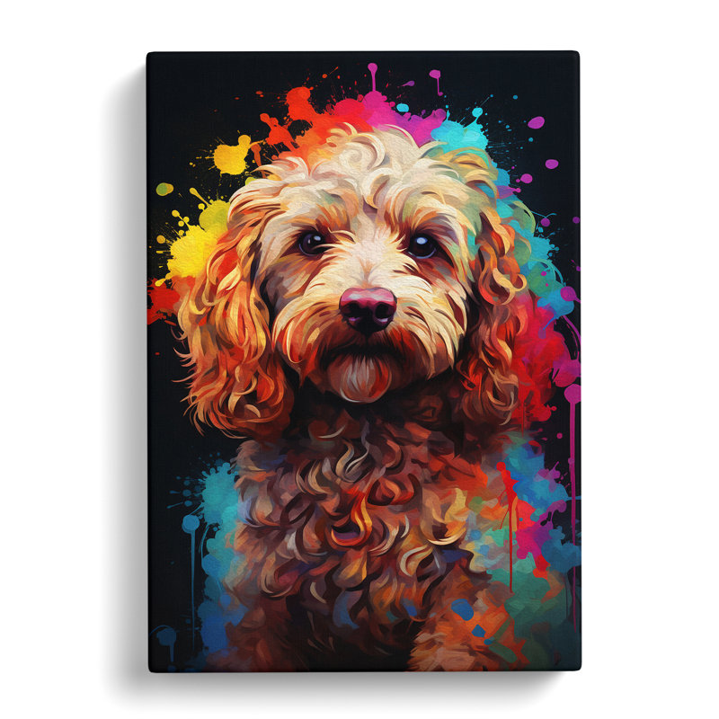 Cockapoo Digital Art - No Frame Print, 50cm H x 35cm W x 3cm D