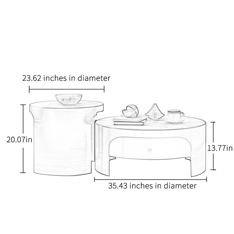 Table basse Minimalist Light Luxury Design Sense, Doré