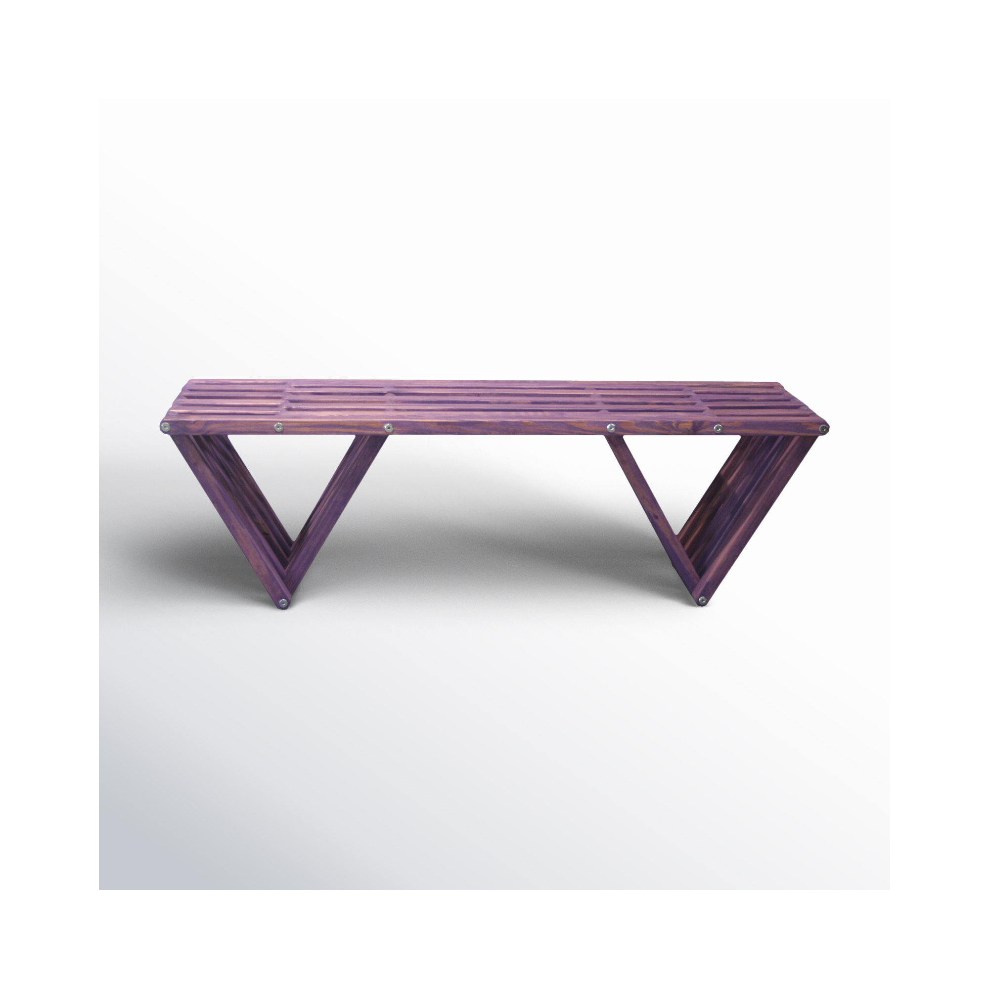 Mishra Eco-Friendly Wooden Bench, Purple Berry
