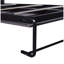 Lit simple avec armoire pliable grise, garde-robe et 3 grands tiroirs de rangement-705801614