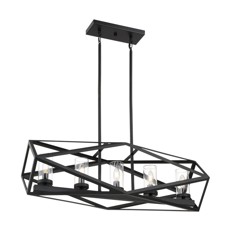 Shelburn 5 - Light Black Kitchen Island Pendant