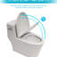 Toilette en céramique de haute qualité en porcelaine - une pièce, blanc, siège à fermeture douce, chasse d'eau Tornado, pièce d'apparence élégante en blanc à faible absorption d'eau, fermeture