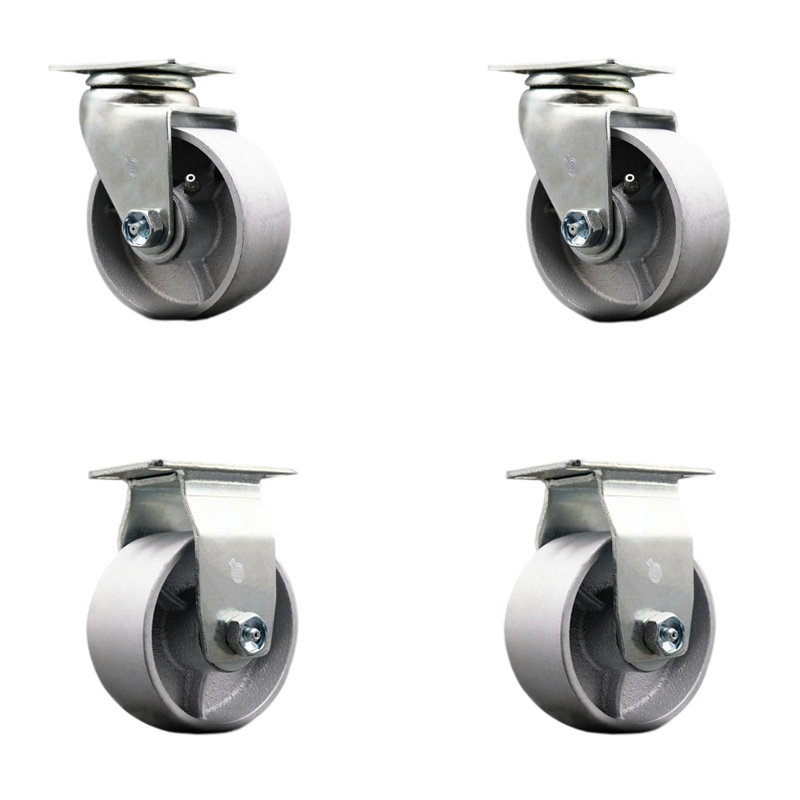 4-Piece Semi Steel Caster Set