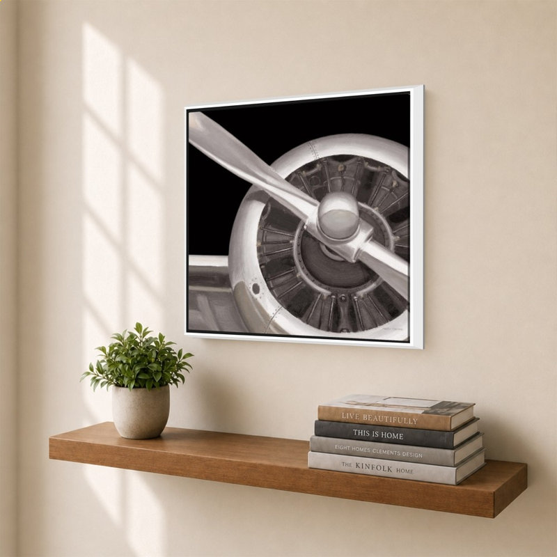 Voyage par Air III foncé par Marco Fabiano - impression sur toile, H 34 po x l 34 po