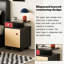 H 22,83 po x l 16,93 po, table de chevet, tiroir, armoire de rangement et tablette