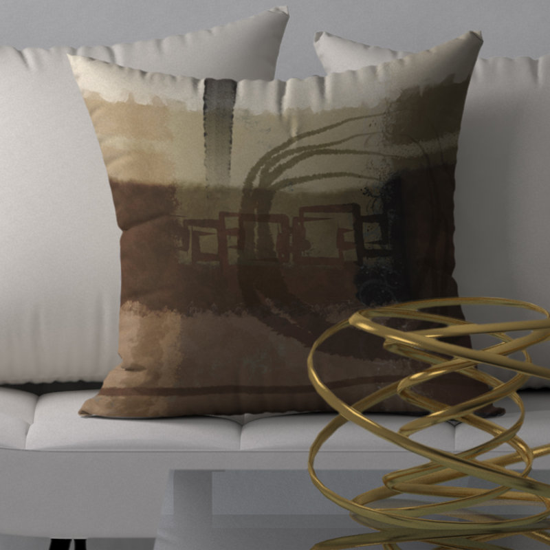 Abstract Throw Pillow, 20" H x 20" W