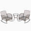 Chaise berçante en acier