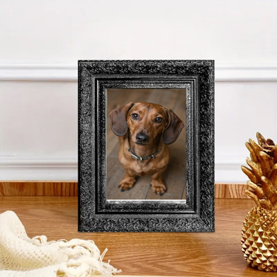 Cadre photo noir de style héritage 1 pièce 5 po x 7 po 1PC