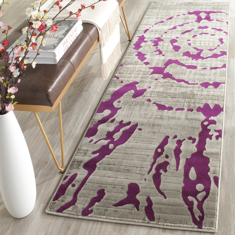 Tapis abstrait Porcello Performance, Tapis de couloir 2 pi 4 po x 6 pi 7 po