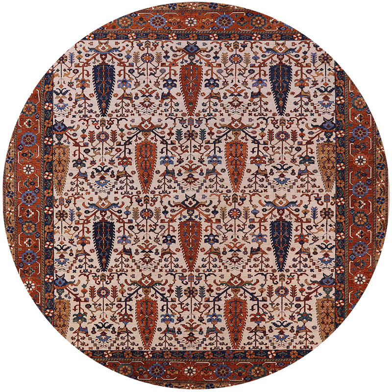 Oriental Indoor Rug, Round 4'