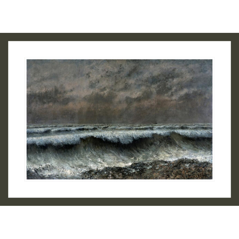 The WaveGustave Courbet, impression giclée encadrée, H 21,35 po x l 29,5 po
