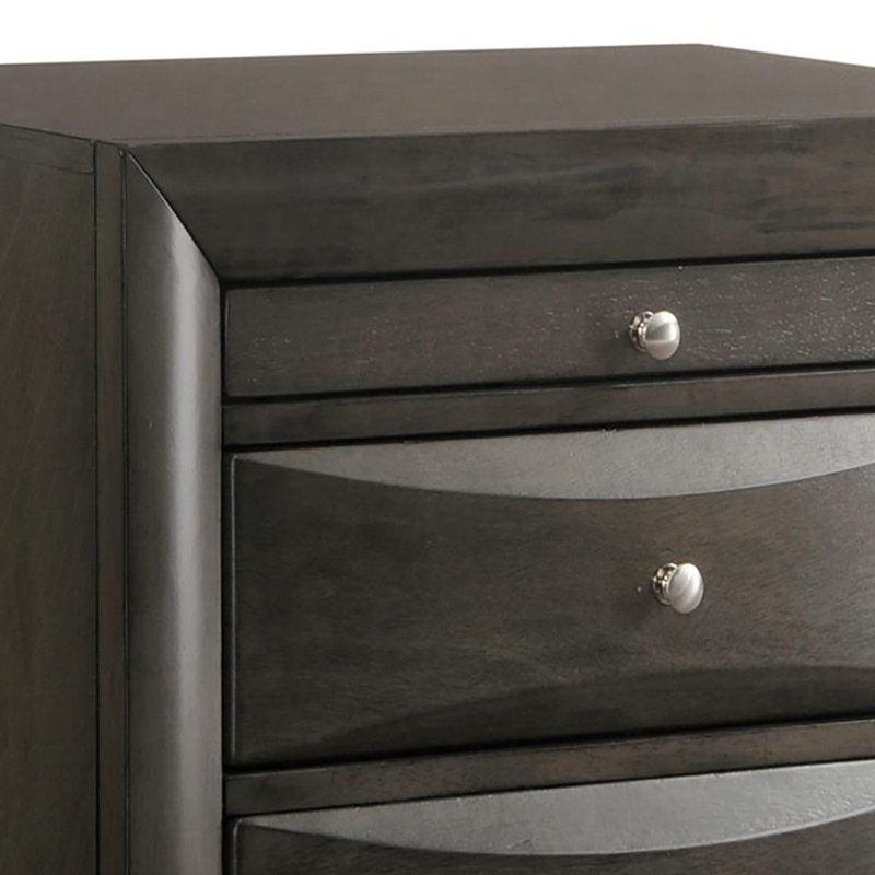 Nightstand with 2 Drawers, Oak