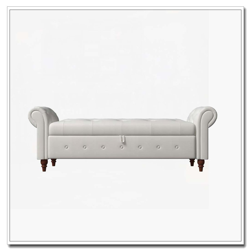 Banc de rangement à dessus évasé