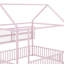 Structure de lit en métal avec clôture et tablettes-648561675-648561782