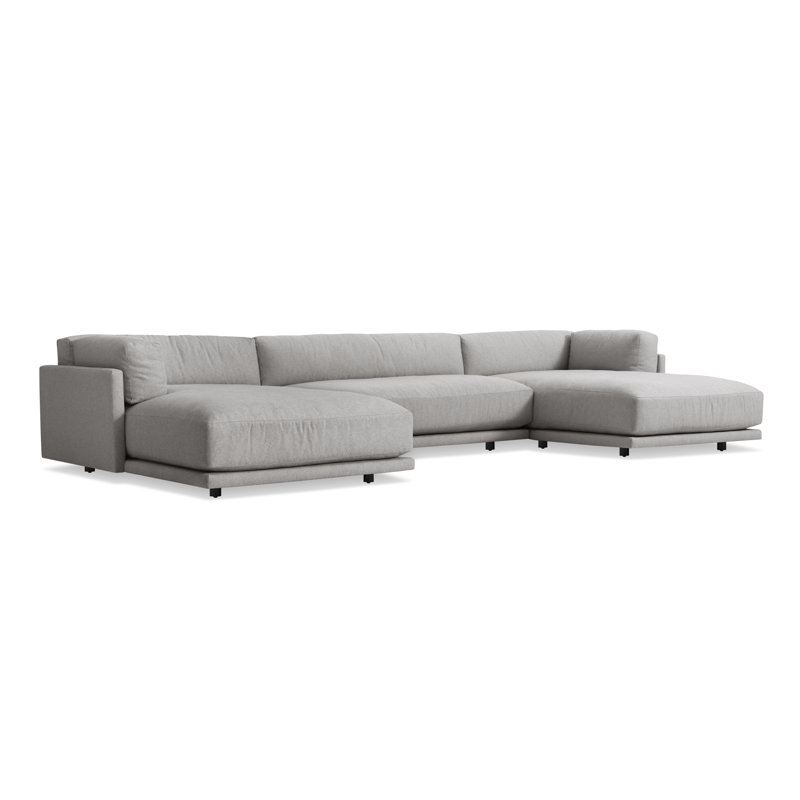 Sunday Sectional, Agnew Gray Textured Basketweave