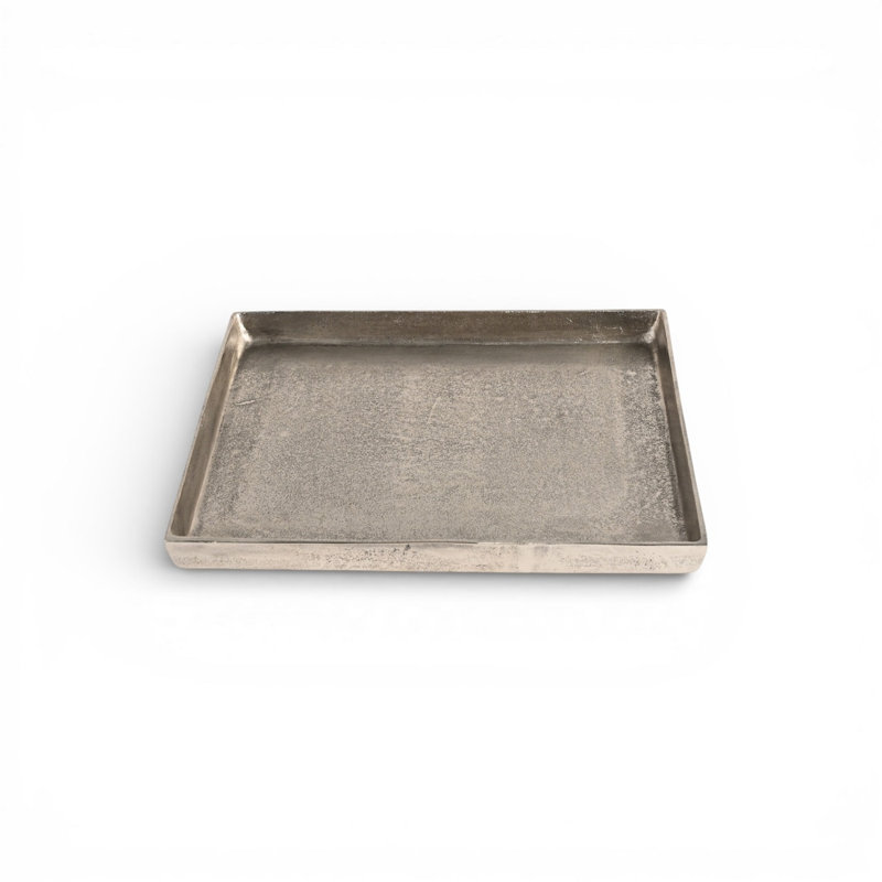 Plateau de repose-pieds en fonte d'aluminium, H 1,5 po x l 18 po x P 14,25 po, gris