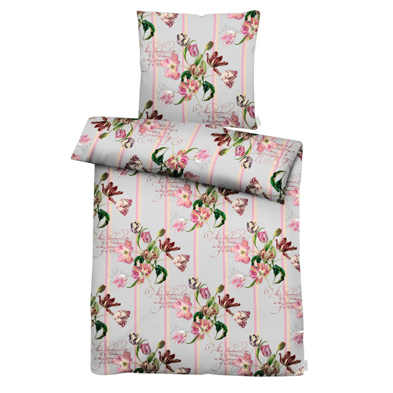 Coloured Nights Floral Duvet Cover Set with Pillowcases, 155 x 220 cm - 1 Pillowcase (80 x 80 cm)