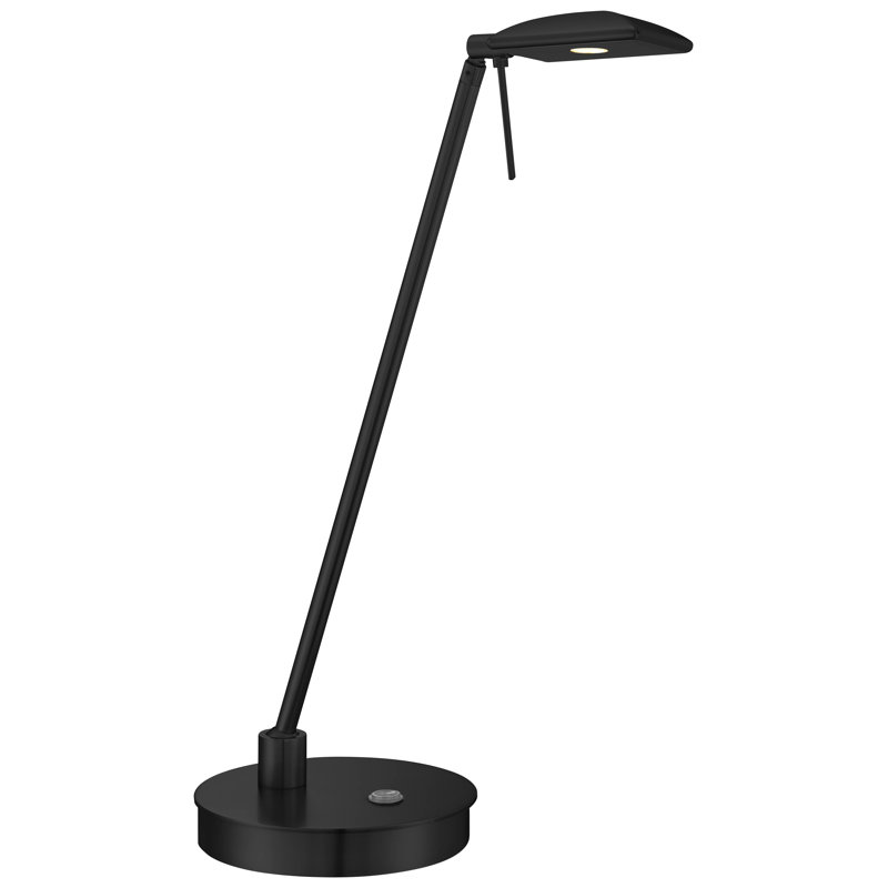 George Kovacs Task Portable 1 Light Rectangular LED Pharmacy Table Lamp In Coal Finish
