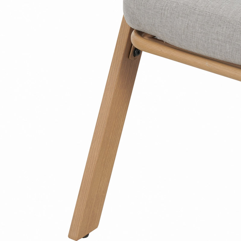 Chaise de patio avec coussins (ensemble de 2), Gris