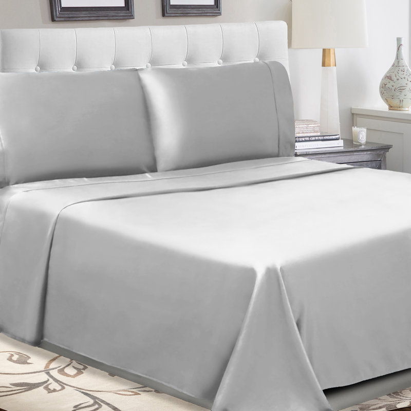 Ensemble de draps en coton percale à densité de tissage 300 fils Percale, Ensemble de draps pour lit double + un drap-housse