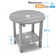Harada 18 Inch Round Outdoor Side Table Adirondack Plastic/Resin Patio Side Table Weather Resistant End Table with Storage Shelf