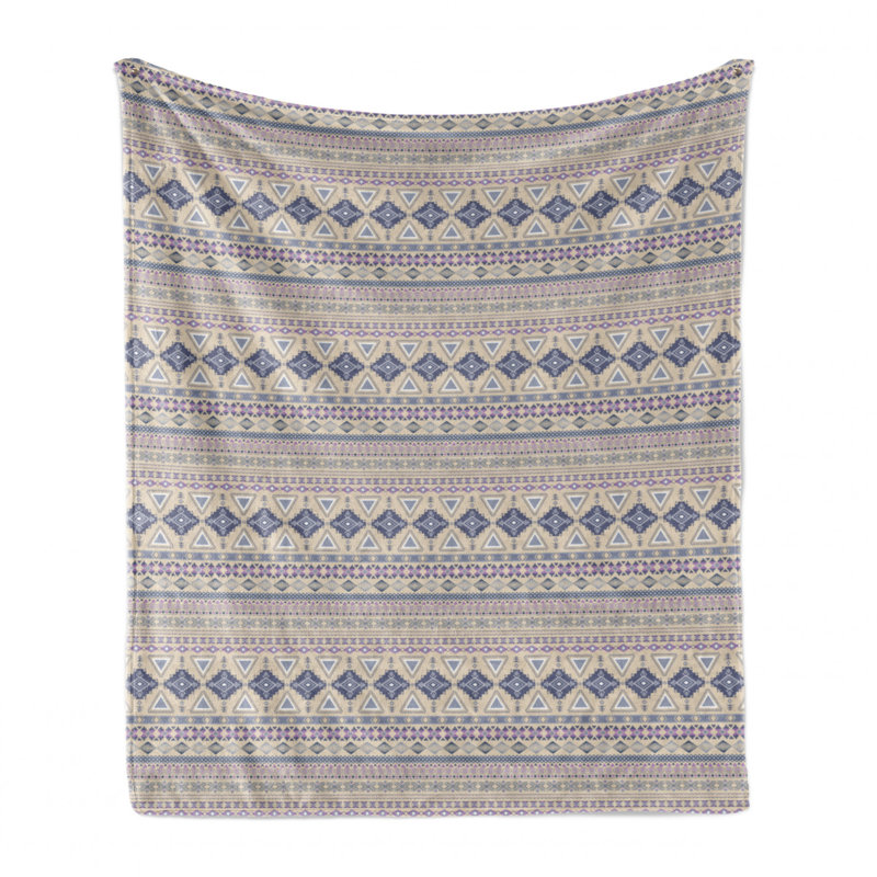 Hand Woven Throw Blanket, 50" W x 70" L