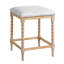 Ensemble de 2 tabourets de comptoir de 26 pouces avec siège rembourré, structure en bois d'acacia massif, confort rembourré de mousse, conception aérée pour cuisine et bar-1111742960