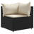  7 Piece Patio Lounge Set With Cushions Black Poly Rattan-490710280-490710389