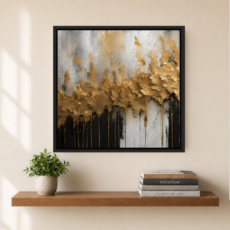 2 Corinthiens 4: 6, lumière de la connaissance par Mark Lawrence, H 27,5 po x l 27,5 po x P 0,75 po, Acrylique encadré, Noir