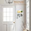 Porte-clés pour décoration murale avec tablette et crochets, organisateur de courrier mural avec porte-lunettes de soleil, porte-clés circulaire pour porte d'entrée, décoration murale rustique Boho (blanc)