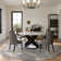 Modern Round Dining Table Sets for 4-6 White Glossy Dining Table with 4-6 Dining Chairs Pre-Assembly