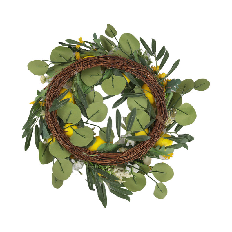 Faux Peony 45cm Wreath