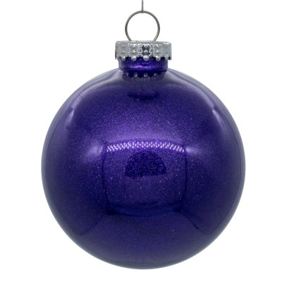 Ornement en forme de boule intérieure transparente avec paillettes