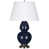 Céramique émaillée bleu minuit / argent antique sélectionné