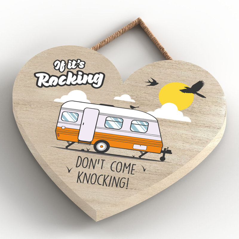 Caravan Come Knocking - Print on MDF, 9cm H x 10cm W x 0.5cm D