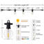 Amza 762cm 13 - Bulb Festoon Lights String Light (End to End Connectable)