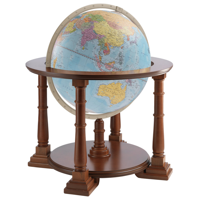 Globe terrestre sur pied Mercatore, 24 po, Bleu océan