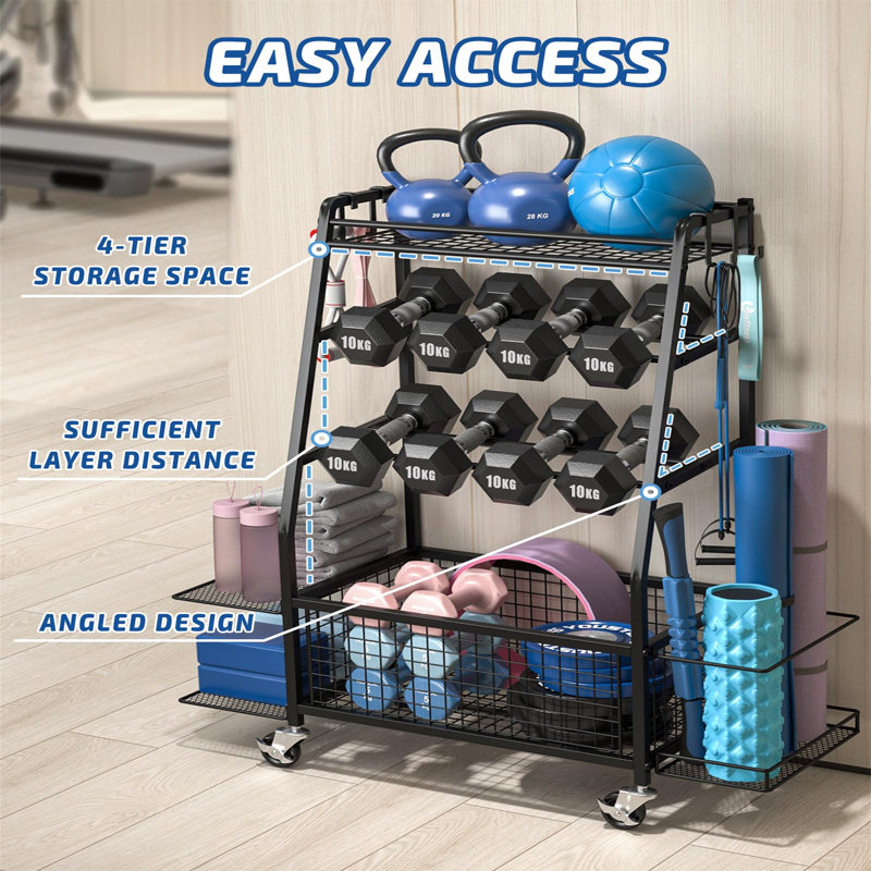 Metal Freestanding Multi-Use Sports Rack