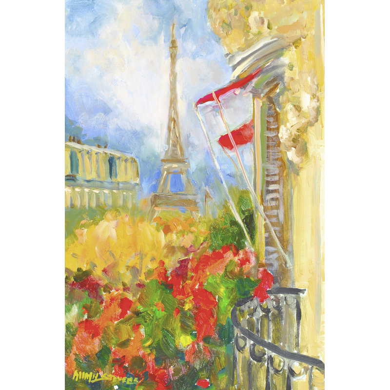 «Kirilka Tower balcon sur toile» par Allayn Stevens, reproduction, H 18 po x l 12 po