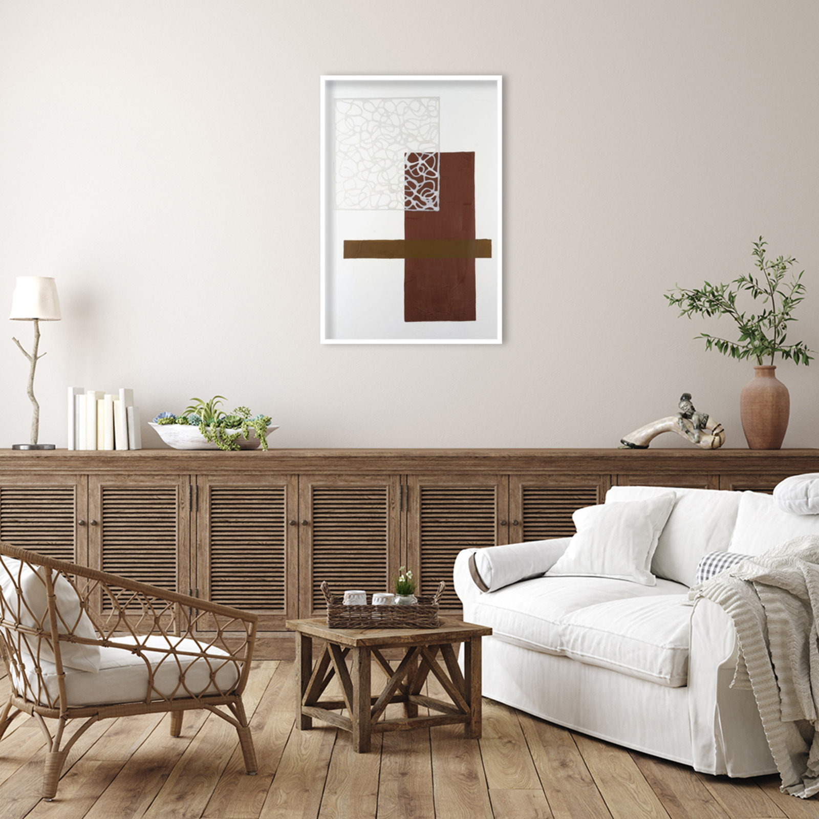 Nooks and Crannies No. 4 Print, 41" H x 28" W, White