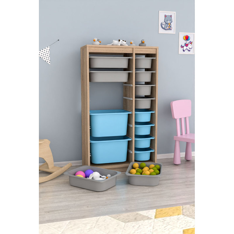 Armoire polyvalente moderne | 100% panneau de particules enduit de mélamine, épaisseur: 0,7 pouce | Comprend de nombreuses tablettes, des pieds en plastique et une conception murale | Parfait pour le bureau à domicile, le salon ou les solutions de rang