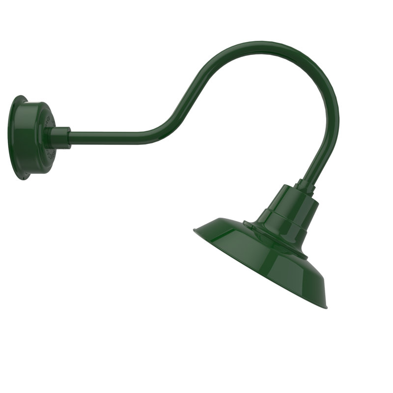 Luminaire de grange d’extérieur à del Haleigh, H 8po x l 12 po x P 12 po, Vert rétro