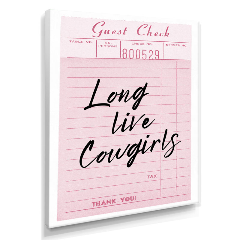 Longue vie aux cow-filles - décoration murale, Toile tendue, H 40 po x l 30 po x P 1,5 po