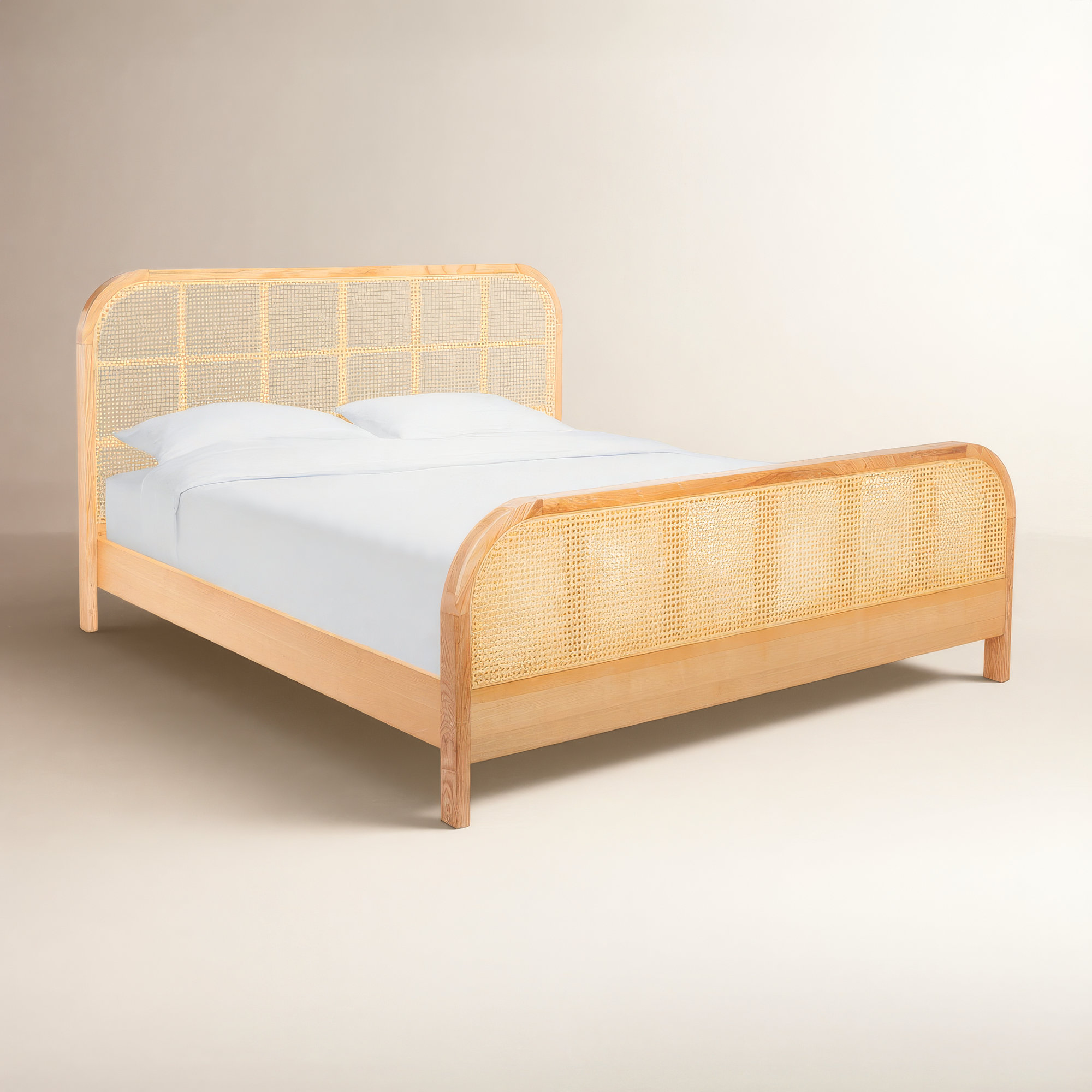  Cane Bed, Queen, Natural