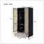 Armoire-penderie de 70,8 po de hauteur avec 2 portes en rotin et 1 tiroir, armoire de rangement en bois Boho avec tringle pour chambre à coucher