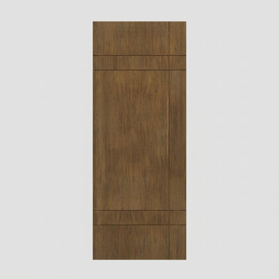 Porte à panneau 96 "Alto Slab Only Acajou - Contemporain, moderne, brut