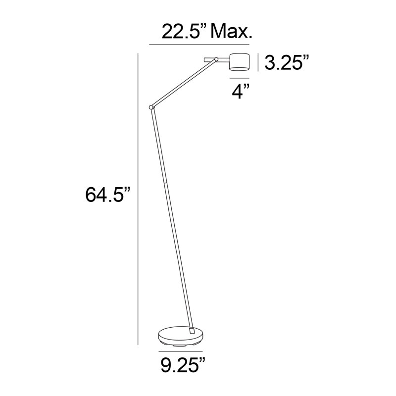 Toki 65" LED Task Floor Lamp
